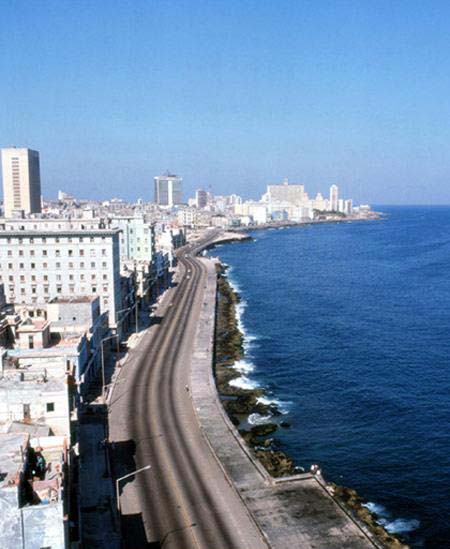 Coastal Boulevard Havana Cuba